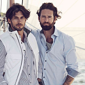 Рубашка мужская в полоску Reno, серая