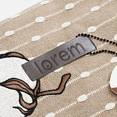 Лейбл кожаный Pasek, S, серый