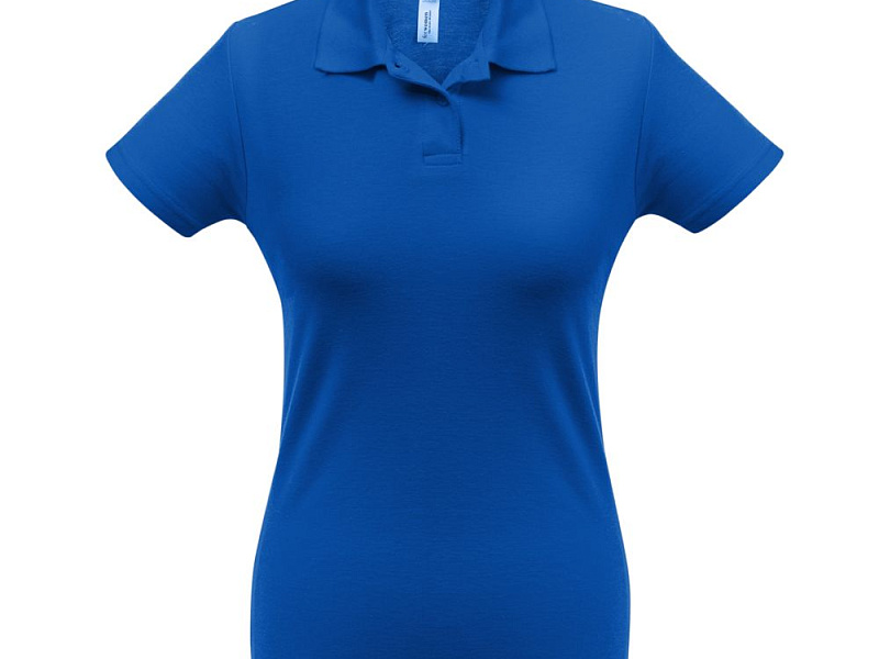 Рубашка поло женская ID.001 ярко-синяя