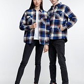 Куртка-рубашка оверсайз унисекс Noah, синяя