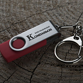 Флешка Twist, красная, 16 Гб