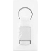 Брелок Stropp с тканевой вставкой, белый