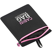 Сумка дорожная Compact Neon, черная с розовым