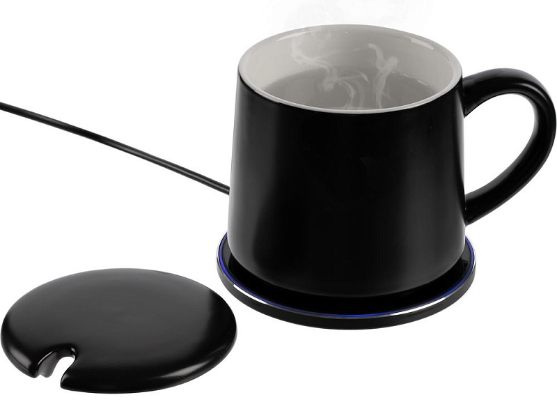 Кружка с подогревом и беспроводной зарядкой dualBase ver. 2.0 Matt, черная