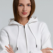 Толстовка на молнии с капюшоном унисекс King, белая