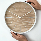 Часы настенные Bees, беленый дуб