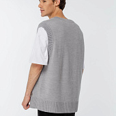 Жилет оверсайз унисекс Tad, светло-серый