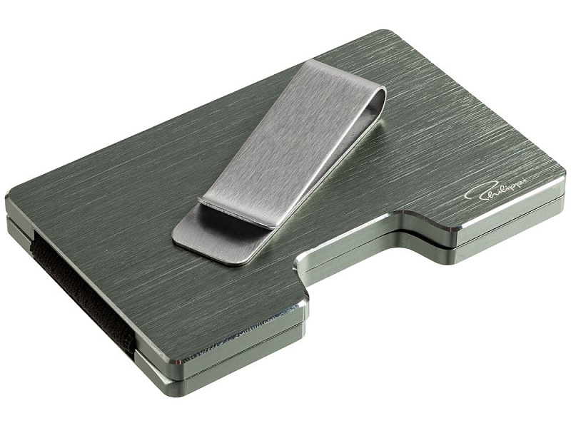 Футляр для карт с зажимом для купюр Cooper, серый