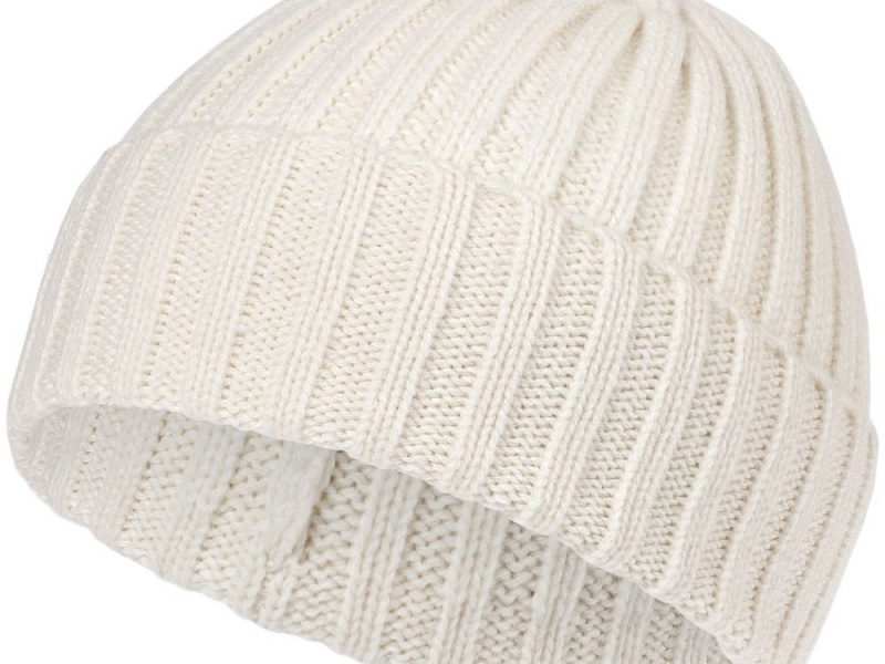 Шапка Uni, молочно-белая
