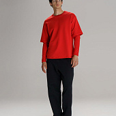 Футболка оверсайз с двойным рукавом Kosmos, красная