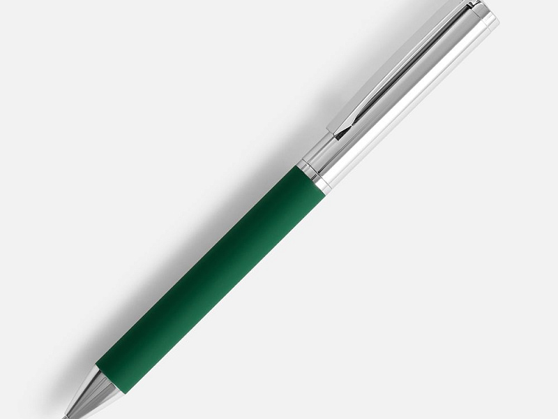 Ручка шариковая Eyeshot Soft Touch, темно-зеленая