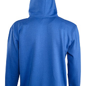 Толстовка мужская на молнии Soul Men 290 с контрастным капюшоном, ярко-синяя