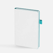 Ежедневник White Shall, недатированный, бело-бирюзовый