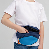 Поясная сумка детская Kiddo, синяя с голубым