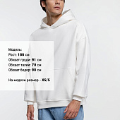 Худи оверсайз Kulonga Comfort Heavy, молочно-белое