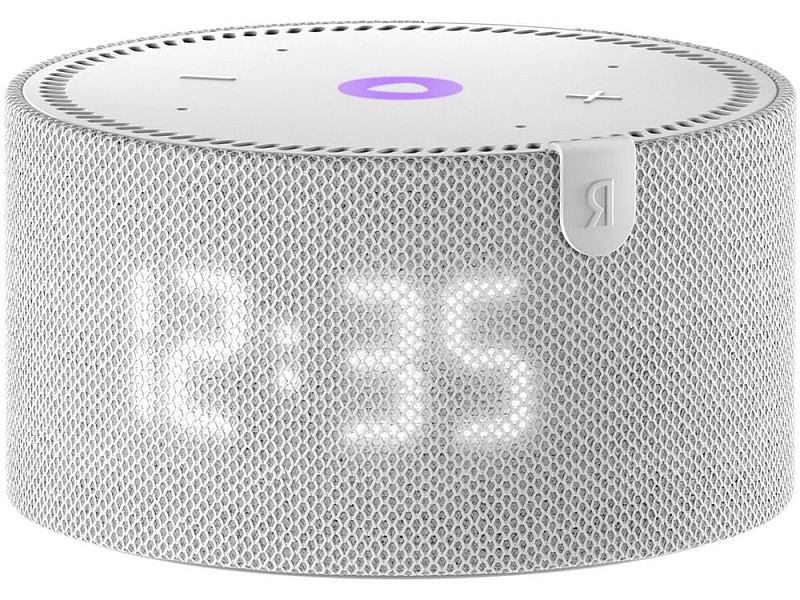 Умная колонка «Новая Яндекс Станция Мини» с часами, серая