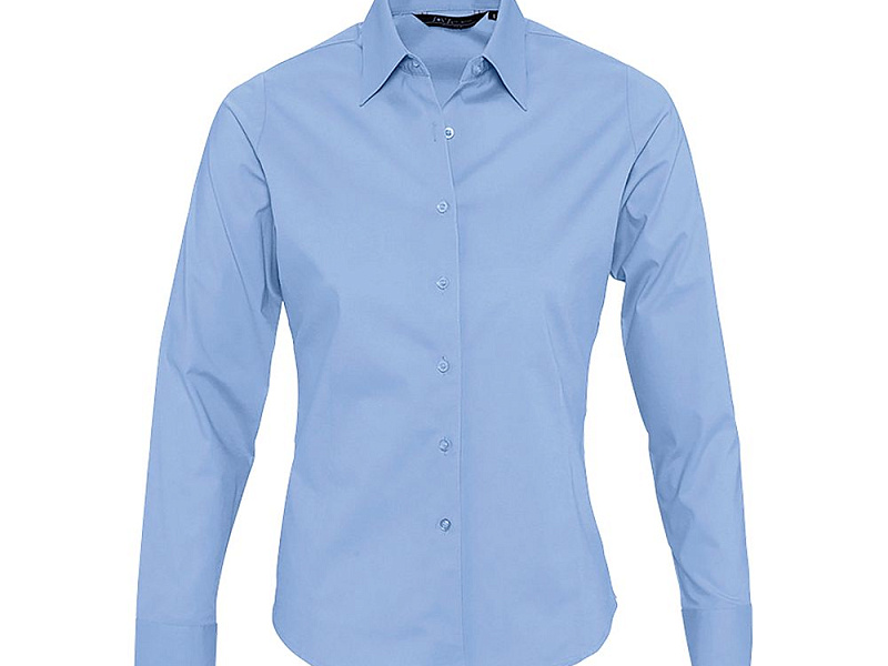 Рубашка женская с длинным рукавом Eden 140 голубая