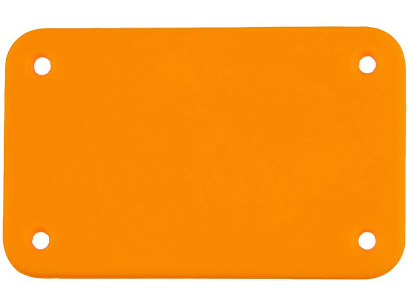 Лейбл из ПВХ Kreta, S, оранжевый неон