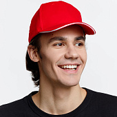 Бейсболка Buffalo, красная с белым