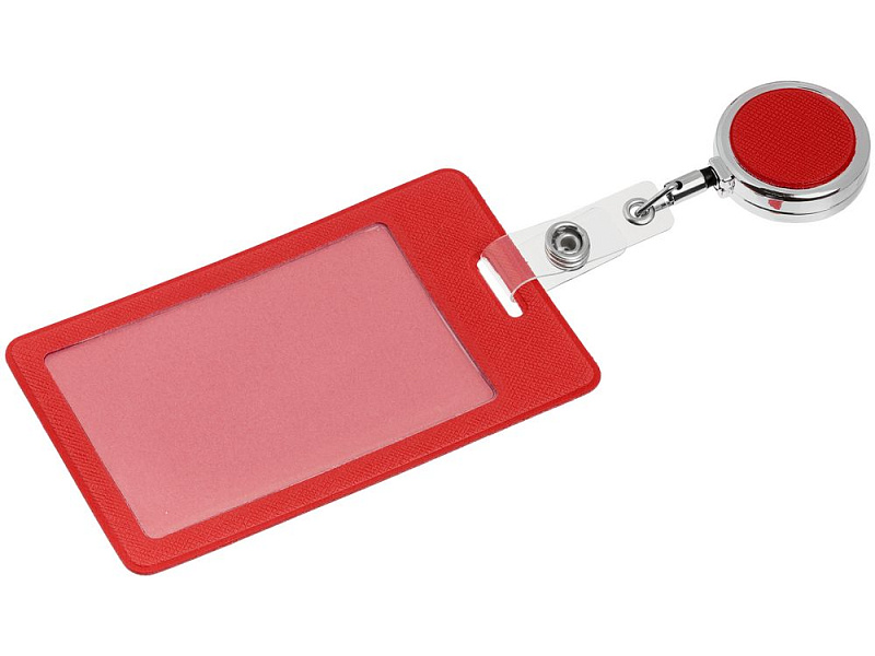 Чехол для пропуска с ретрактором Devon, красный