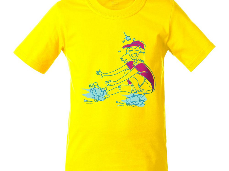 Футболка детская Roller Skates, желтая