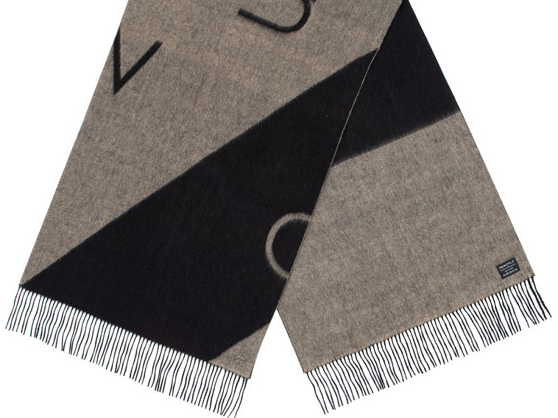 Палантин Charming, черный с бежевым