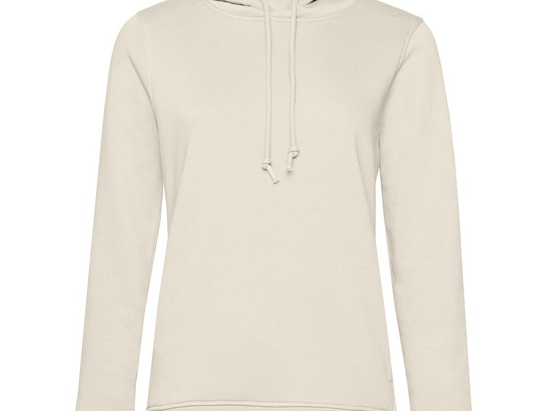 Толстовка с капюшоном женская BNC Inspire (Organic), молочно-белая