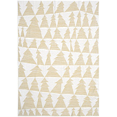 Плед «Танцующий лес», белый с золотистым