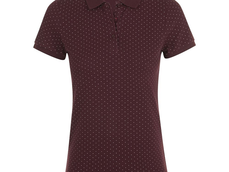 Рубашка поло женская Brandy Women, бордовая с белым