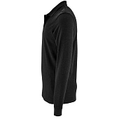 Рубашка поло мужская с длинным рукавом Perfect LSL Men, черный меланж