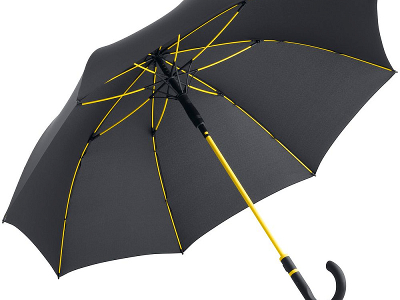 Зонт-трость с цветными спицами Color Style, желтый