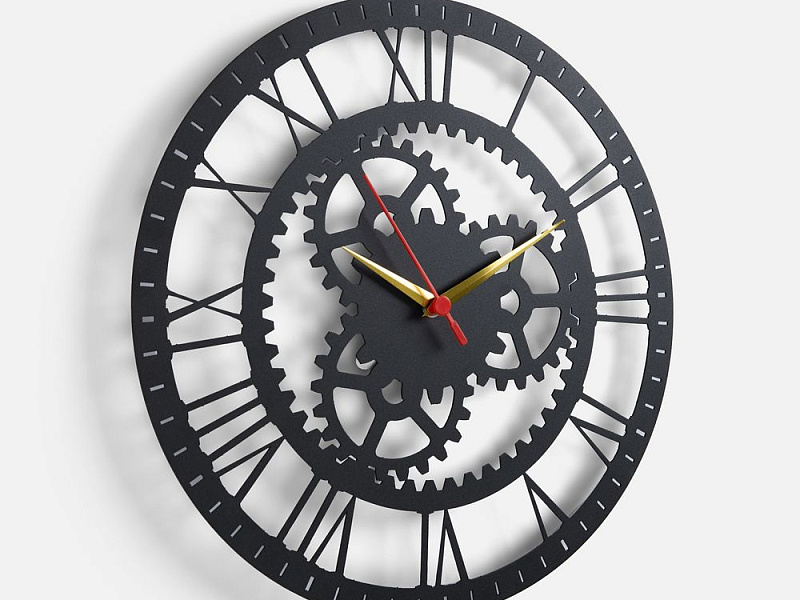 Часы «Ход времени», черные