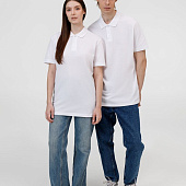 Рубашка поло унисекс Pulse, белая