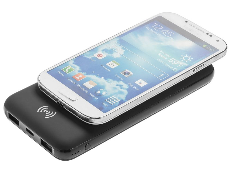 Аккумулятор Quick Charge Wireless 10000 мАч, черный