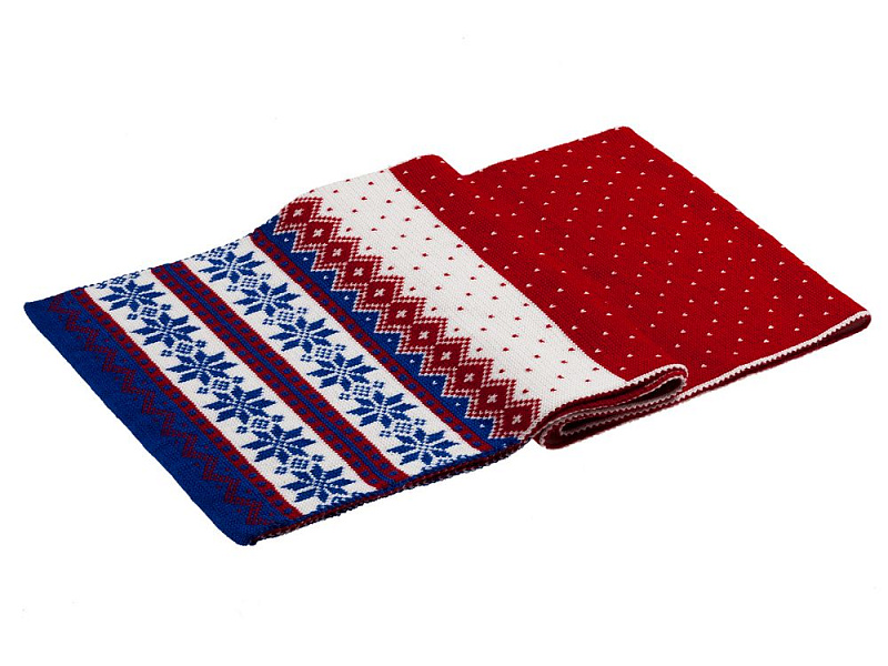 Шарф Happy View, красный с синим