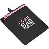 Сумка дорожная Compact Neon, черная с розовым