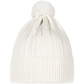 Шапка Knit Beat, белая (молочная)