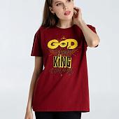 Футболка A God is High, гранатово-красная