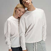 Свитшот унисекс Vozduh, молочно-белый