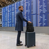 Рюкзак для ноутбука Santiago с кожаной отделкой, черный