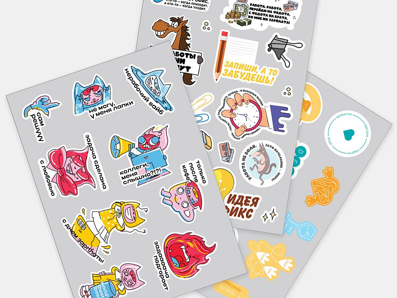 Наклейки ПВХ Sticker Pack на заказ, S