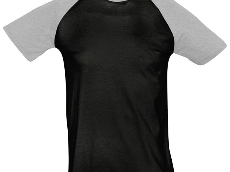 Футболка мужская двухцветная Funky 150, черная с серым меланжем