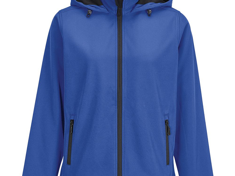 Куртка софтшелл с капюшоном женская Race Women, ярко-синяя (royal)