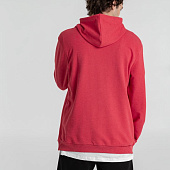 Толстовка с капюшоном унисекс Hoodie, красный меланж