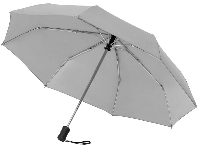 Зонт складной Manifest со светоотражающим куполом, серый