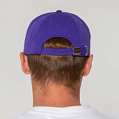 Бейсболка Canopy, фиолетовая с белым кантом