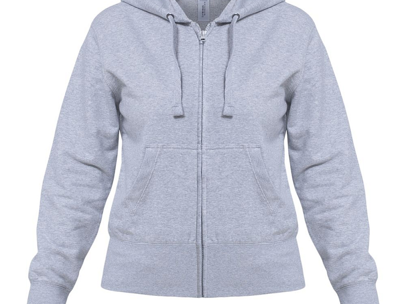 Толстовка женская Hooded Full Zip серый меланж
