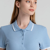 Рубашка поло женская Practice Women 270, голубая с белым