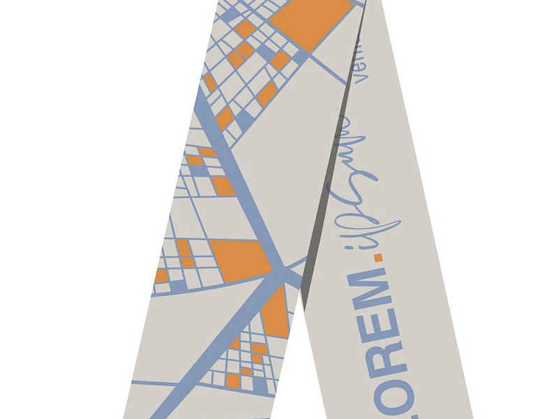 Шарф Tricksy Classic Net, XXL на заказ, полушерсть