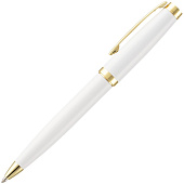Ручка шариковая Letra Gold, глянцевая, белая
